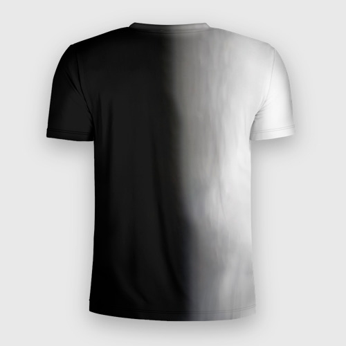 Мужская футболка 3D Slim с принтом Металлическое тело Геноса One Punch-Man, вид сзади #1