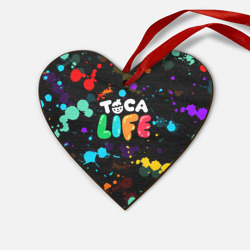 Деревянная игрушка Сердце Toca Boca Rainbow paints Тока бока радужные краски