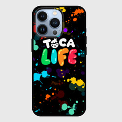 Чехол для iPhone 13 Pro Toca Boca Rainbow paints Тока бока радужные краски