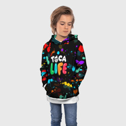 Детская толстовка 3D Toca Boca Rainbow paints Тока бока радужные краски - фото 2