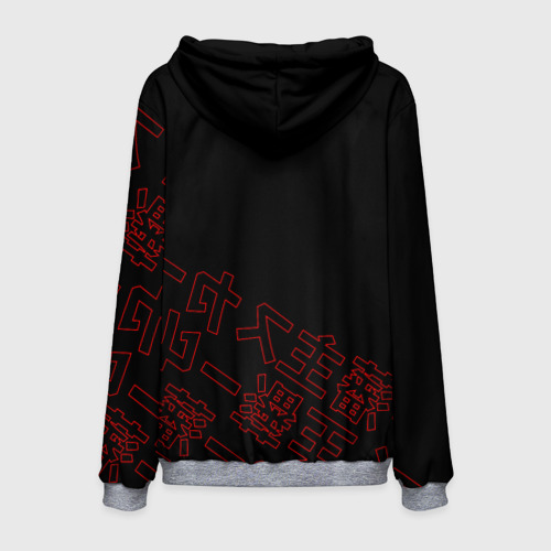 Мужская толстовка 3D Scarlxrd red style logo, цвет меланж - фото 2