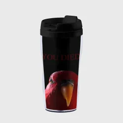 Термокружка-непроливайка Красный попугай Red parrot