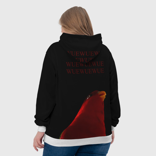 Женская толстовка 3D Красный попугай Red parrot, цвет 3D печать - фото 7