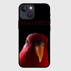 Чехол для iPhone 13 mini Красный попугай Red parrot