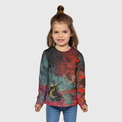 Детский лонгслив 3D Sekiro Самурай против дракона - фото 2