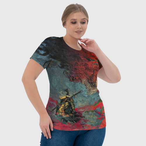 Женская футболка 3D Sekiro Самурай против дракона, цвет 3D печать - фото 6