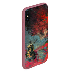 Чехол для iPhone XS Max матовый Sekiro Самурай против дракона - фото 2