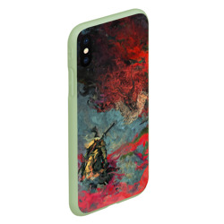 Чехол для iPhone XS Max матовый Sekiro Самурай против дракона - фото 2