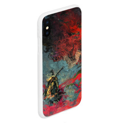 Чехол для iPhone XS Max матовый Sekiro Самурай против дракона - фото 2