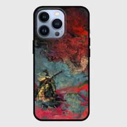 Чехол для iPhone 13 Pro Sekiro Самурай против дракона