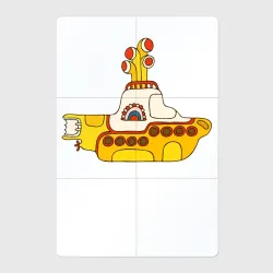 Магнитный плакат 2Х3 The Beatles. Yellow Submarine в дудл стиле