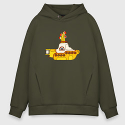 Мужское худи Oversize хлопок The Beatles. Yellow Submarine в дудл стиле