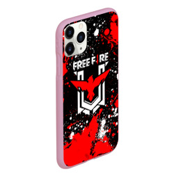 Чехол для iPhone 11 Pro Max матовый Free Fire: Брызги и капли красок - фото 2