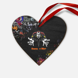 Деревянная игрушка Сердце Лого рок групп