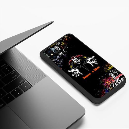 Чехол для iPhone XS Max матовый Лого рок групп, цвет черный - фото 5