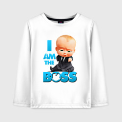 Детский лонгслив хлопок Босс Молокосос - I am the Boss