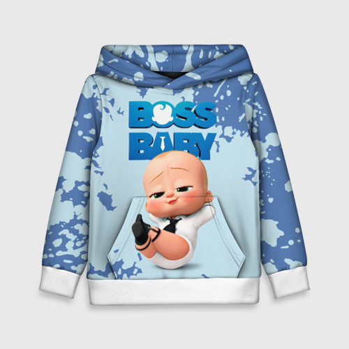 Детская толстовка 3D Boss Baby Босс Молокосос, цвет белый