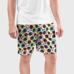 Мужские шорты спортивные Доберман красочный дизайн - фото 2