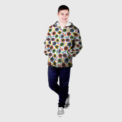 Мужская куртка 3D Доберман красочный дизайн - фото 2