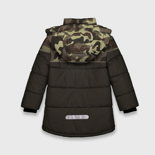Зимняя куртка для девочек 3D Камуфляж 3.0, цвет черный - фото 2