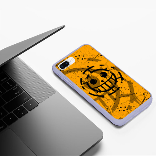 Чехол для iPhone 7Plus/8 Plus матовый One piece пираты лого, цвет светло-сиреневый - фото 5