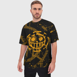 Мужская футболка oversize 3D Ван Пис пираты жёлтый лого - фото 2