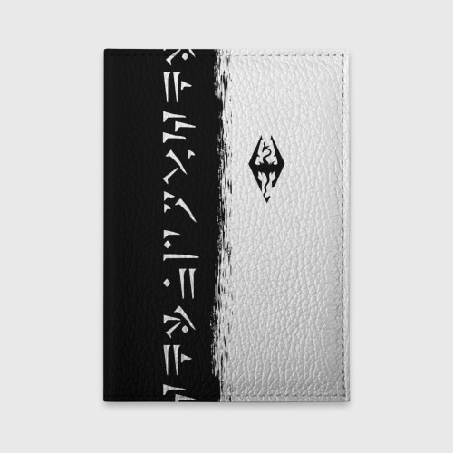 Обложка для автодокументов The Elder Scrolls skyrim Fus ro dah чёрно белый, цвет бирюзовый