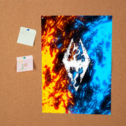 Постер TES skyrim battle fire битва огней - фото 2