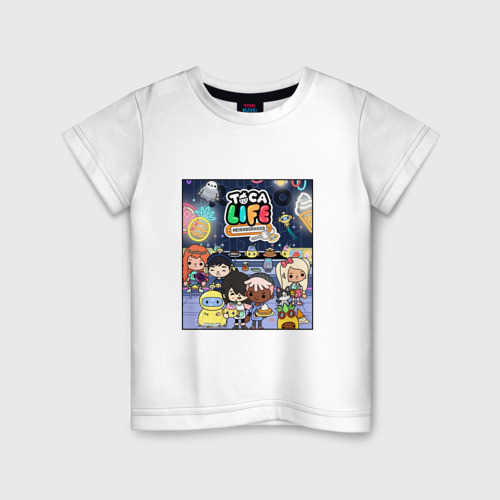 Детская футболка из хлопка с принтом Toca Boca Тока Бока Poster, вид спереди №1