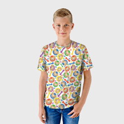 Детская футболка 3D Чихуахуа красочный дизайн - фото 2
