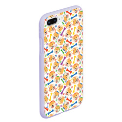 Чехол для iPhone 7Plus/8 Plus матовый Сиба Ину красочный дизайн - фото 2