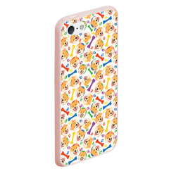 Чехол для iPhone 5/5S матовый Сиба Ину красочный дизайн - фото 2