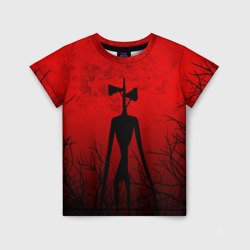 Детская футболка 3D Сиреноголовый в тёмном лесу