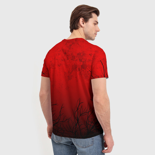 Мужская футболка 3D Сиреноголовый в тёмном лесу, цвет 3D печать - фото 4