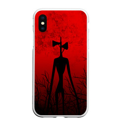 Чехол для iPhone XS Max матовый Сиреноголовый в тёмном лесу