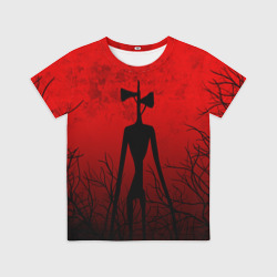 Детская футболка 3D Сиреноголовый в тёмном лесу