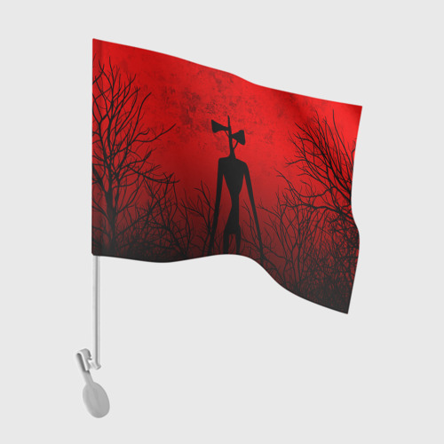 Флаг для автомобиля Сиреноголовый в тёмном лесу
