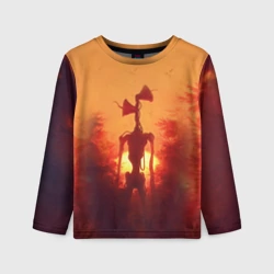 Детский лонгслив 3D Сиреноголовый на закате