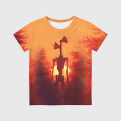 Детская футболка 3D Сиреноголовый на закате