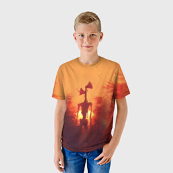 Детская футболка 3D Сиреноголовый на закате - фото 2