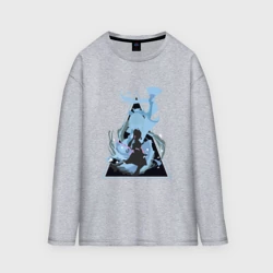 Женский лонгслив oversize хлопок Genshin Impact Ayaka\Аяка