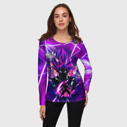 Женский лонгслив 3D Гоку Блек Anime Dragon Ball Super Saiyan - фото 2