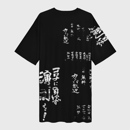 Платье-футболка 3D Токио Надпись Иероглифы Япония |Tokyo, цвет 3D печать - фото 2