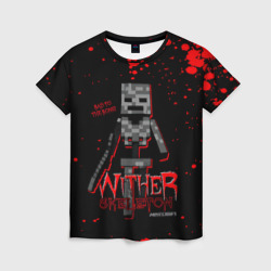 Женская футболка 3D Wither skeleton