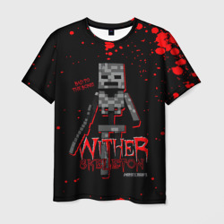 Мужская футболка 3D Wither skeleton