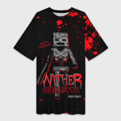 Платье-футболка 3D Wither skeleton