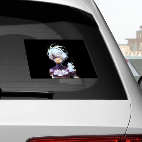 Наклейка на автомобиль Венецианская девушка Nier Automata 2b - фото 2