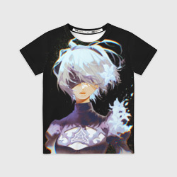 Детская футболка 3D Венецианская девушка Nier Automata 2b
