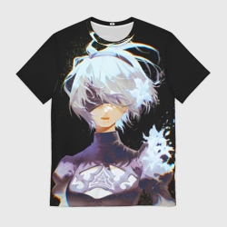 Мужская футболка 3D Венецианская девушка Nier Automata 2b