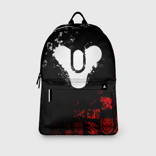 Рюкзак 3D Destiny 2 red & white pattern logo - фото 4